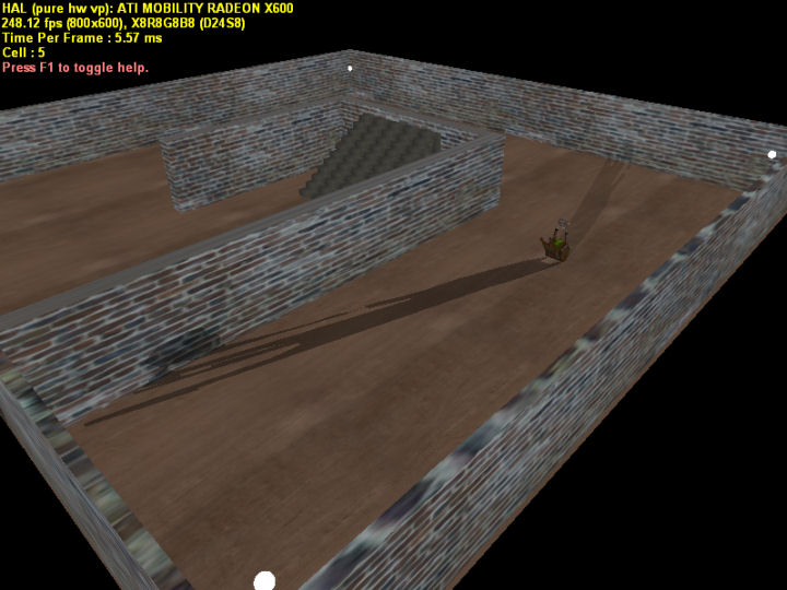 Quake II model in room with shadow volumes